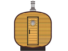 Square barrel saunas
