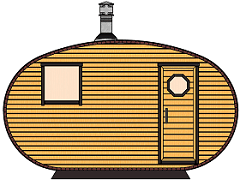 Oval barrel saunas